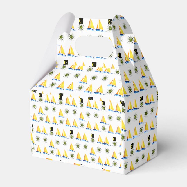 Gable Favor Box Sailboat Geschenkschachtel (Vorderseite)