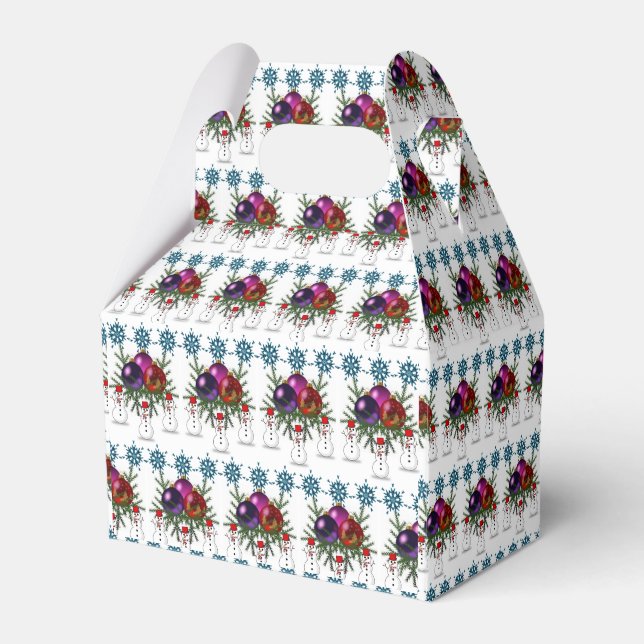 Gable Favor Box Snowman Geschenkschachtel (Vorderseite)