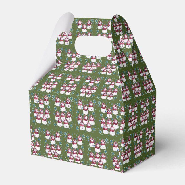 Gable Favor Box Snowman Geschenkschachtel (Vorderseite)