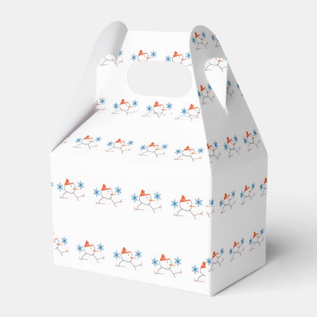 Gable Favor Box Snowman Geschenkschachtel (Vorderseite)