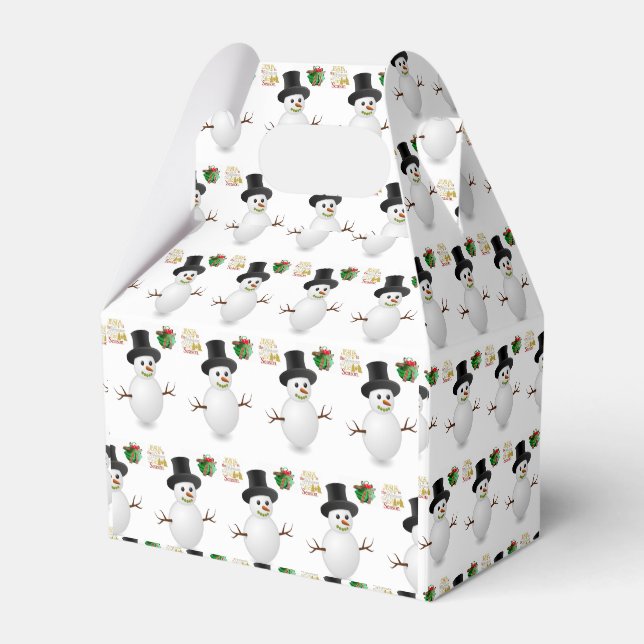 Gable Favor Box Snowman Geschenkschachtel (Vorderseite)
