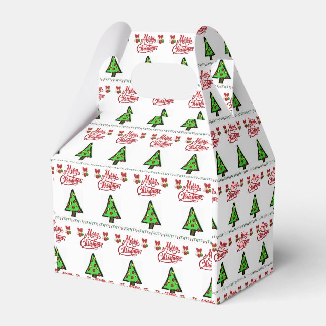 Gable Favor Box Weihnachten Geschenkschachtel (Vorderseite)