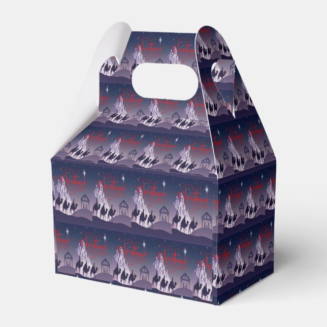 Gable Favor Box Weihnachten Geschenkschachtel (Vorderseite)