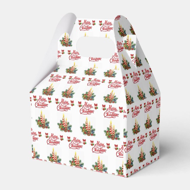 Gable Favor Box Weihnachten Geschenkschachtel (Vorderseite)