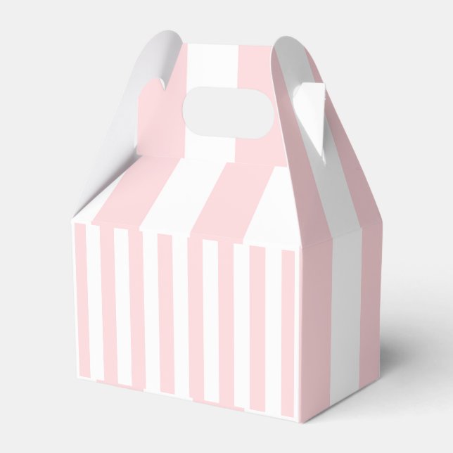 Gable Gevor Box Strip Rosa und Weiß Geschenkschachtel (Vorderseite)