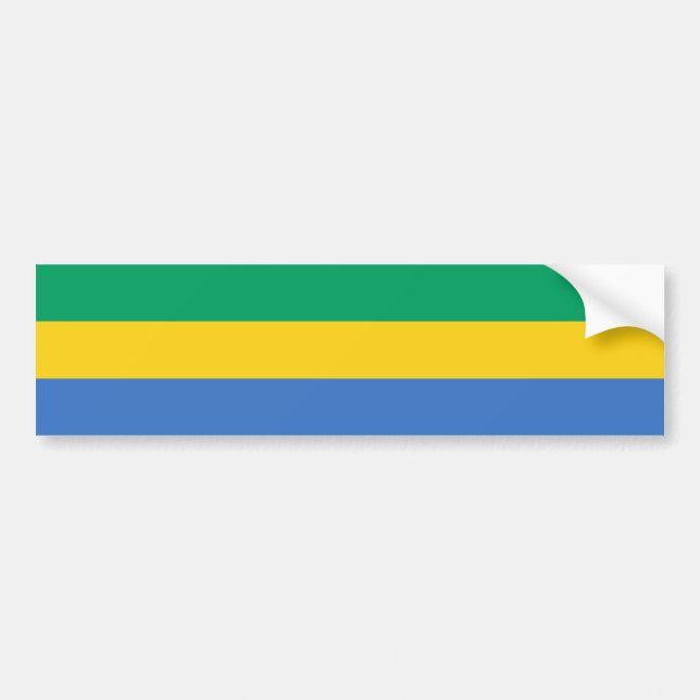 Gabon Flag Autoaufkleber (Vorne)