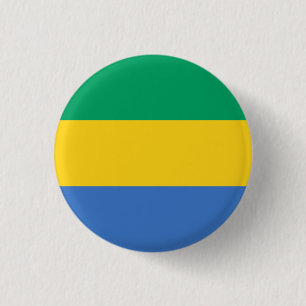 Gabon Flag Button