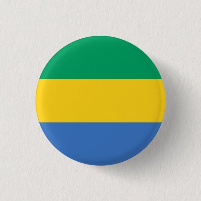 Gabon Flag Button (Vorderseite)