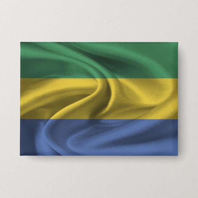 Gabon Flag Button (Vorderseite)