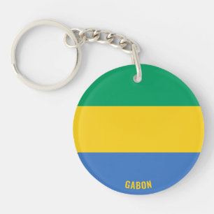 Gabon Flag Charming Patriotic Schlüsselanhänger