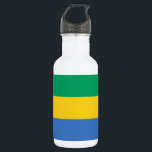 Gabon Flag Edelstahlflasche<br><div class="desc">Patriotische Flagge von Gabun.</div>