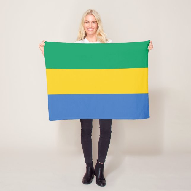 Gabon Flag Fleecedecke (Beispiel)