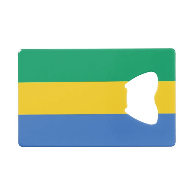 Gabon Flag Geldbeutel Flaschenöffner (Vorderseite (Horizontal))