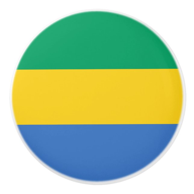 Gabon Flag Keramikknauf (Vorderseite)