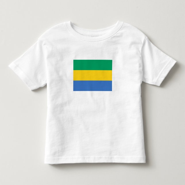 Gabon Flag Kleinkind T-shirt (Vorderseite)
