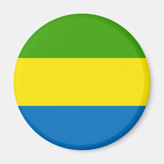 Gabon Flag Magnet (Vorne)