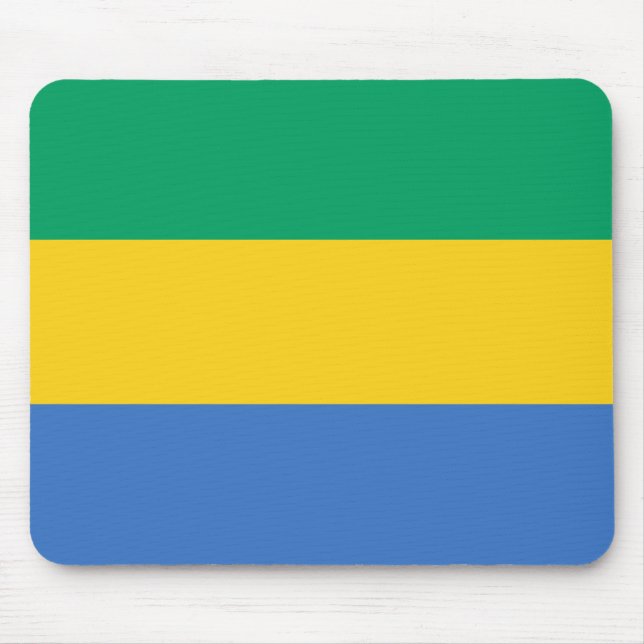 Gabon Flag Mousepad (Vorne)