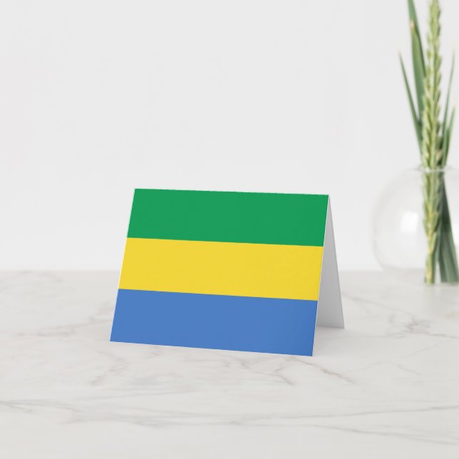 Gabon Flag Notecard Karte (Vorderseite)