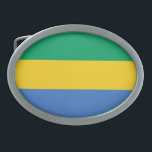 Gabon Flag Ovale Gürtelschnalle<br><div class="desc">Patriotische Flagge von Gabun.</div>