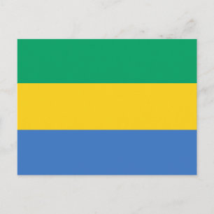 Gabon Flag Postcard Postkarte