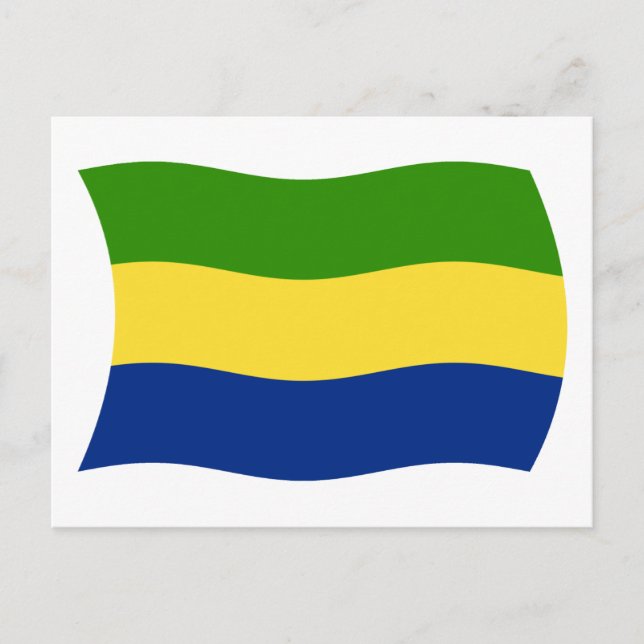 Gabon Flag Postcard Postkarte (Vorderseite)