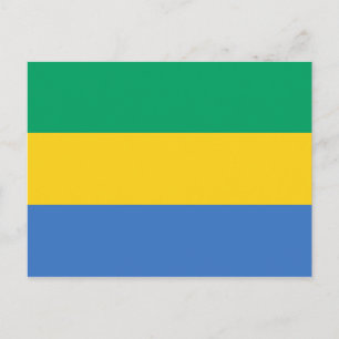 Gabon Flag Postcard Postkarte