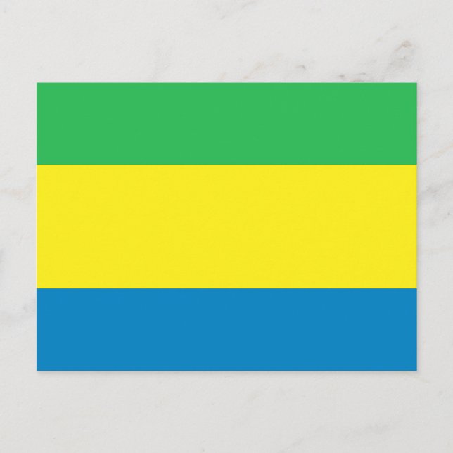 Gabon Flag Postkarte (Vorderseite)