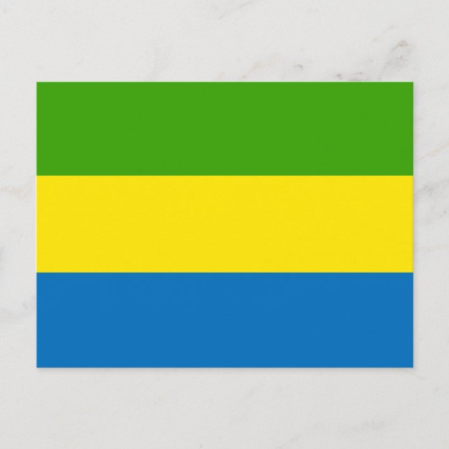 Gabon Flag Postkarte (Vorderseite)