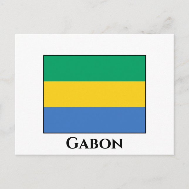 Gabon Flag Postkarte (Vorderseite)