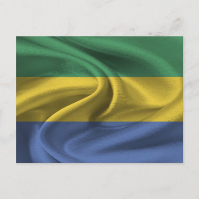 Gabon Flag Postkarte (Vorderseite)
