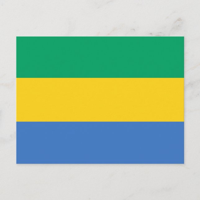 Gabon Flag Postkarte (Vorderseite)