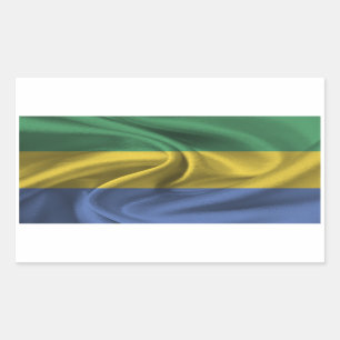 Gabon Flag Rechteckiger Aufkleber