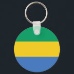 Gabon Flag Schlüsselanhänger<br><div class="desc">Patriotische Flagge von Gabun.</div>