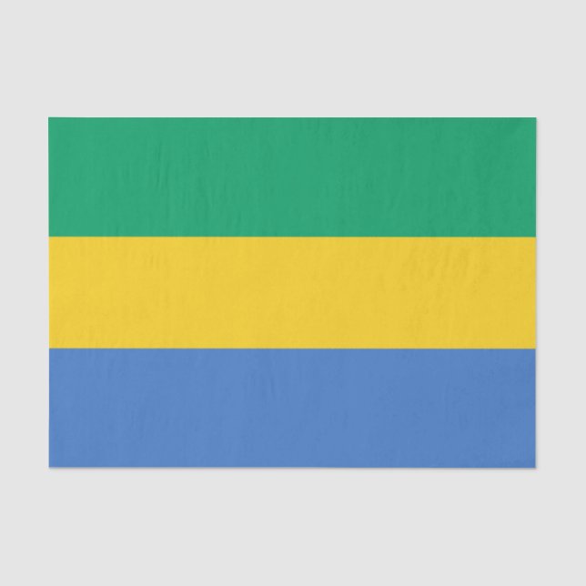 Gabon Flag Seidenpapier (Vorderseite)