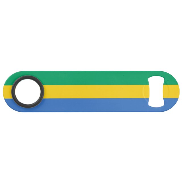 Gabon Flag Speed Flaschenöffner (Vorderseite (Horizontal))