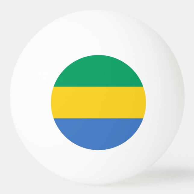 Gabon Flag Tischtennisball (Vorderseite)