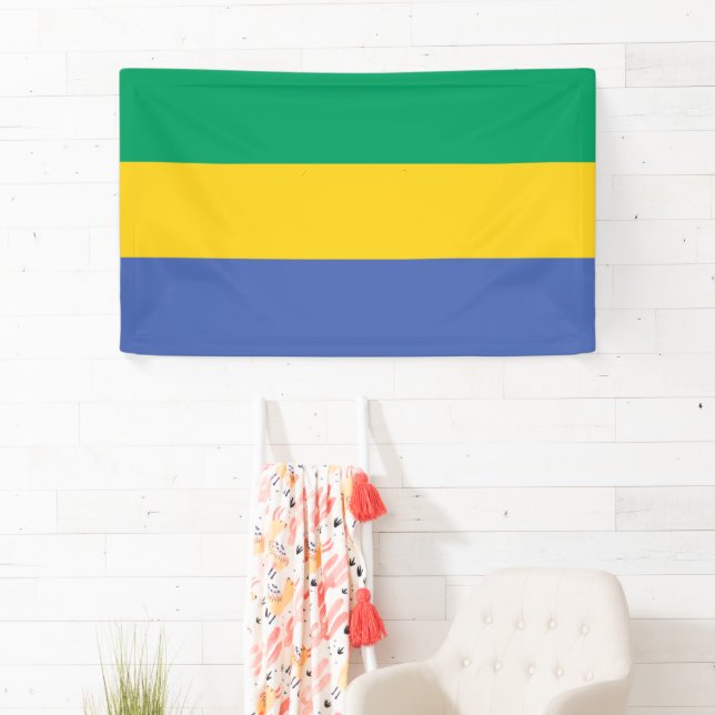 Gabon National Flag Rectangular Event Banner (Insitu)