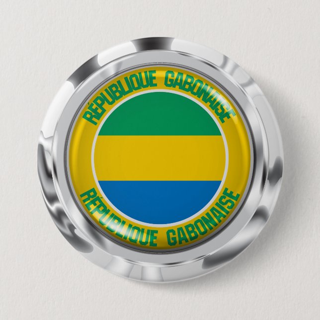 Gabon Round Emblem Button (Vorderseite)