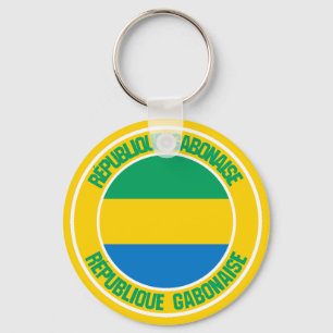Gabon Round Emblem Schlüsselanhänger