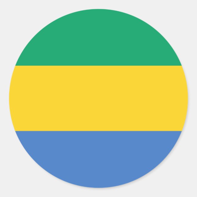 Gabon Runder Aufkleber (Vorderseite)