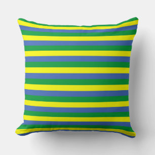 Gabonflagge Streifen Land Symbol grün blau Yello Kissen