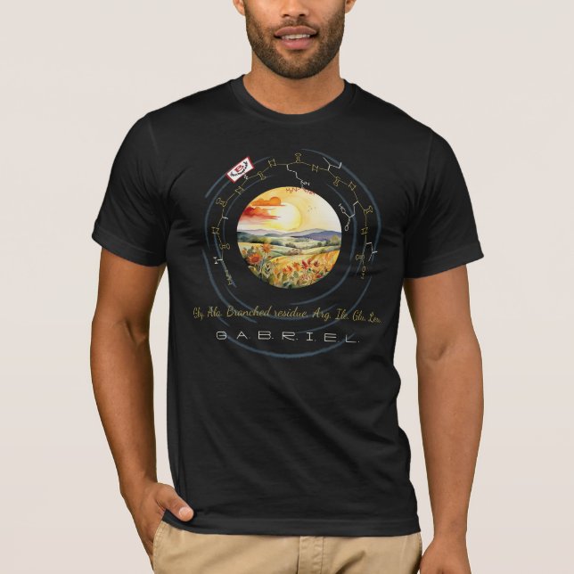 GABRIEL Peptid, Moon 8 w/ custom text, dunkel T-Shirt (Vorderseite)
