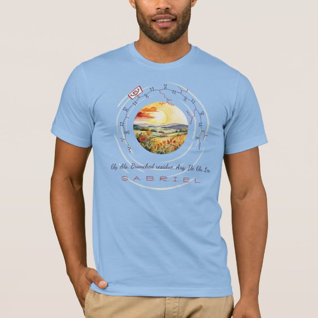 GABRIEL Peptid, Moon 8 w/ custom text, leicht T-Shirt (Vorderseite)