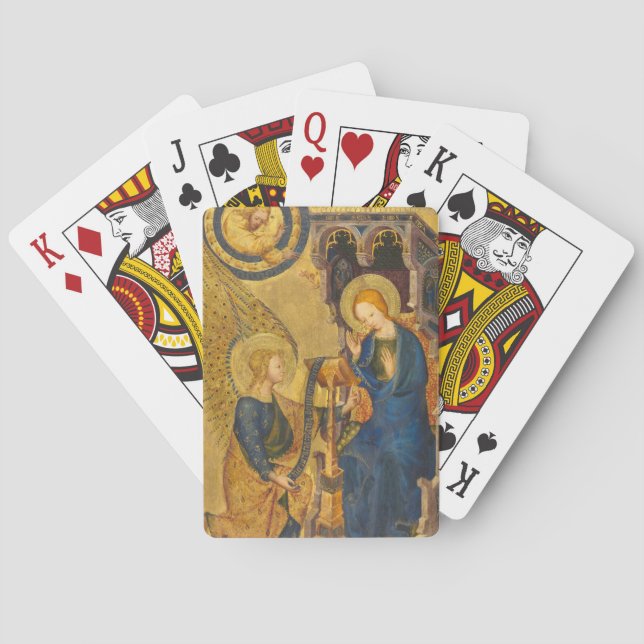 Gabriel und Maria Malerei Spielkarten (Rückseite)
