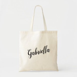 Gabriella Customizable Script Design Tote Bag Tragetasche