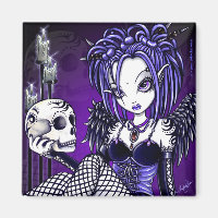 "Gabriella" Gothic Skull Angel Magnet