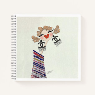 Gabrielle Coco ist frohe Mode-Illustration Notizbuch