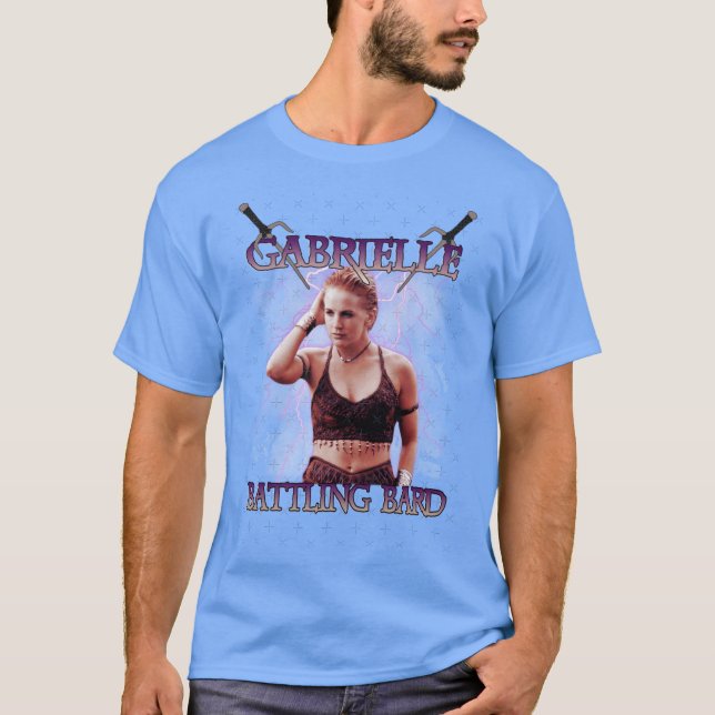Gabrielle kämpfender Barde Blitzjunge T-Shirt (Vorderseite)