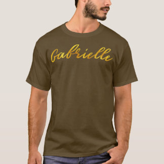 Gabrielle Name Handschrift in Imitaten Goldbriefe T-Shirt