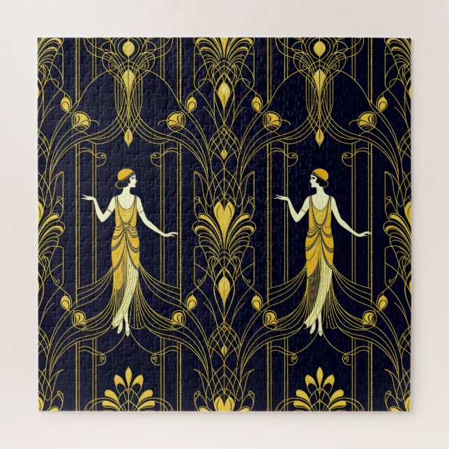 Gabsy gold and black decorative pattern (Vertikal)